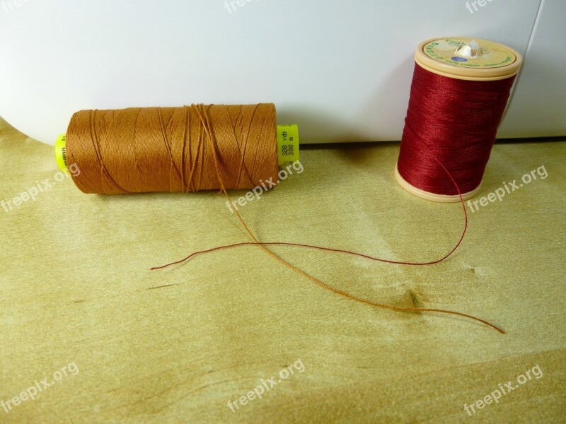 Sewing Thread Spools Textile Sew