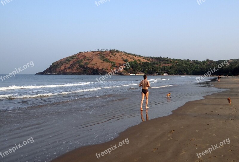 Jogger Jogging Beach Sea Sand