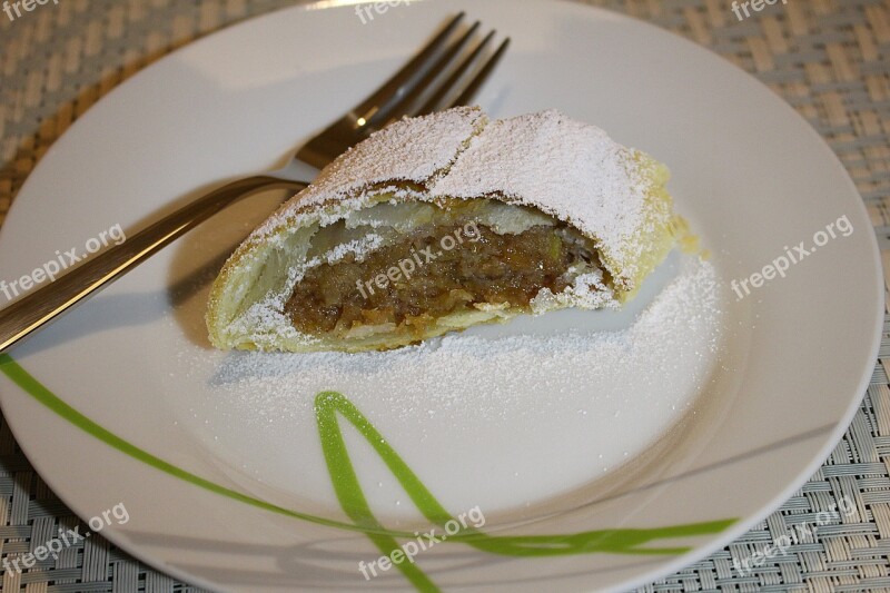 Apple Strudel Sweet Dish Dessert Free Photos