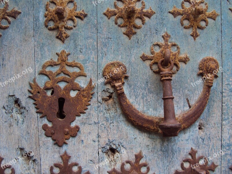 Knocker Bolt Door Ancient Wood