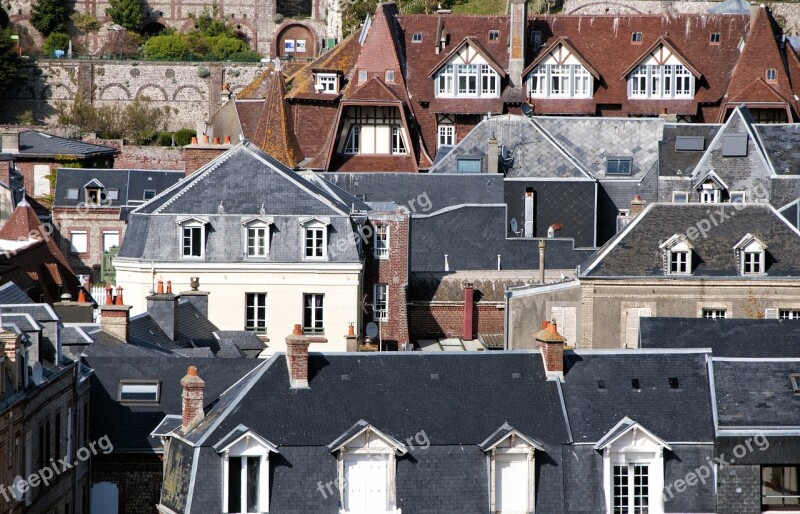 Roof Window House Etretat City