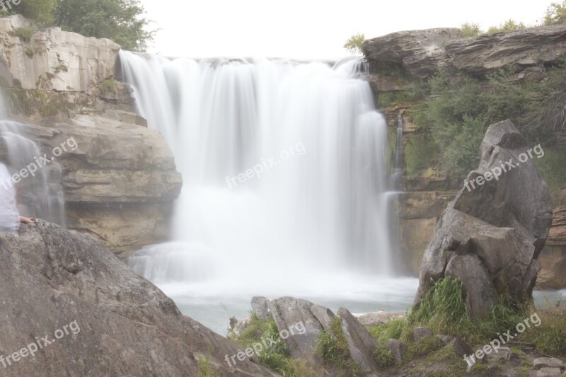 Waterfall Water Park Nature Landscape