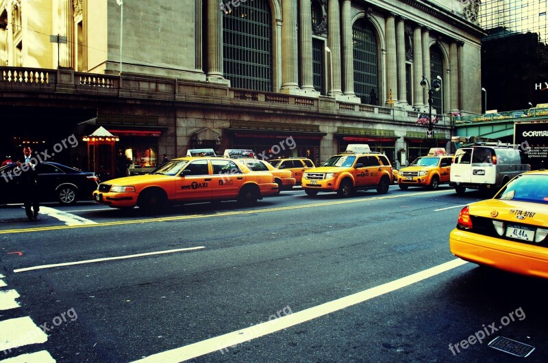 New York City Yellow Cabs New York Usa Yellow Cab