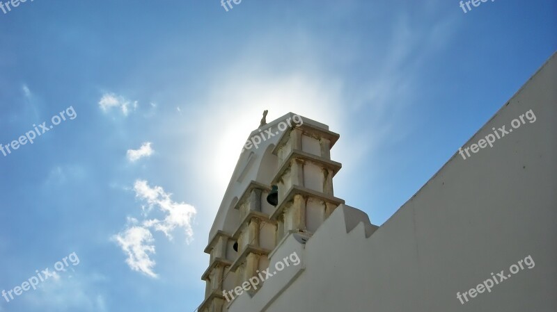 Church Mykonos Greece Sky Blue