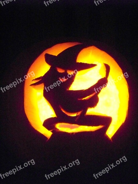 Jack-o-lantern Pumpkin Halloween Witch Carved