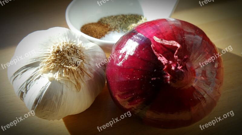 Onion Garlic Spice Herb Healthy