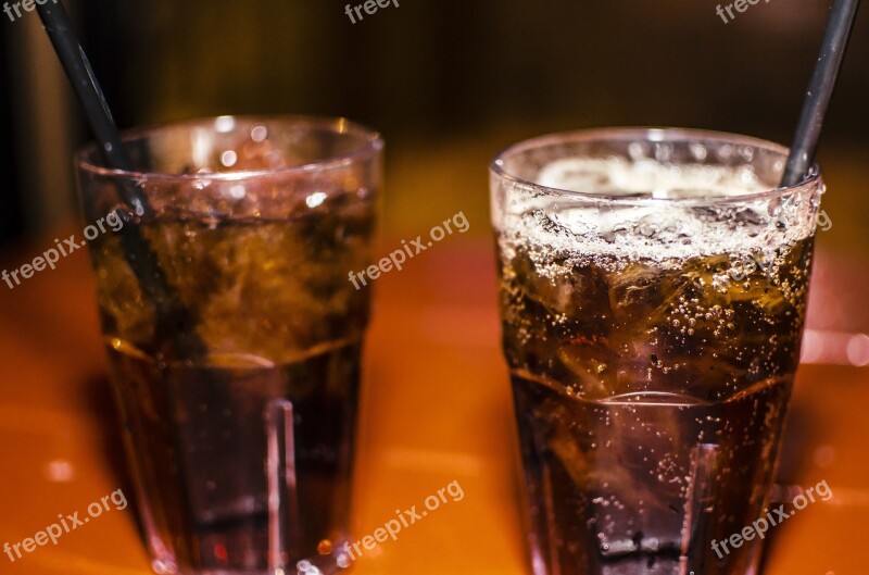 Whiskey Coke Alcohol Drink Glass