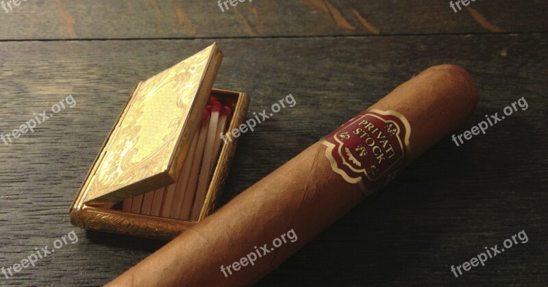 Cigar Gold Wood Match Noble