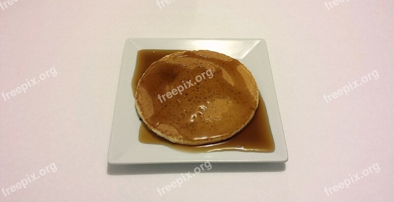 Pancake Honey Breakfast Food Meal