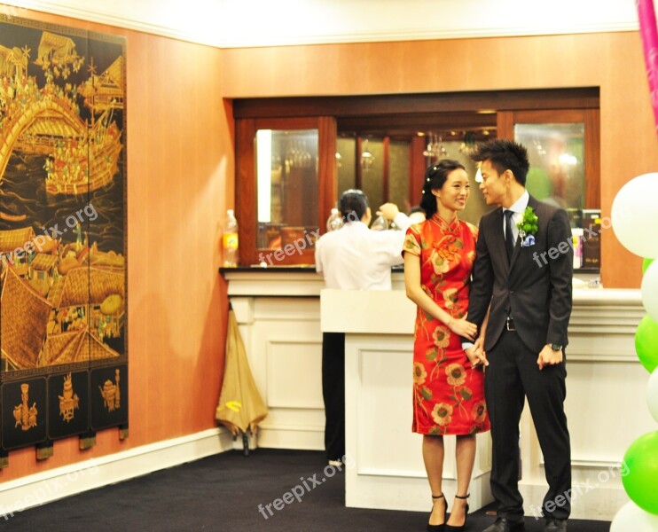 Wedding Chinese Couple Romance Free Photos