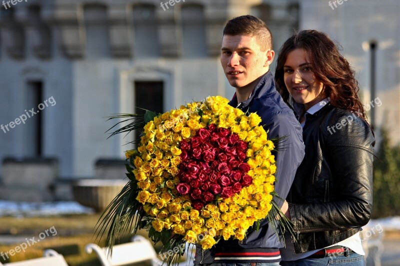 Boy Girl Couple Love Flower