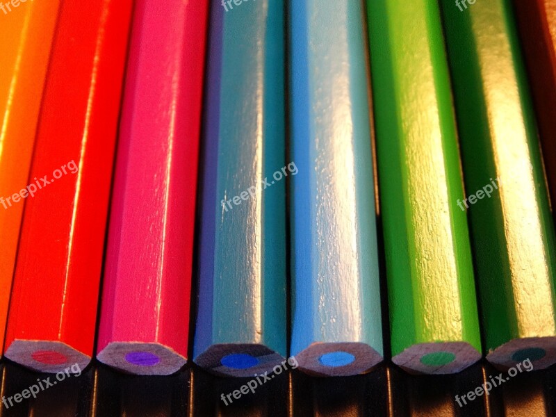 Colour Pencils Color Colorful Paint Pens