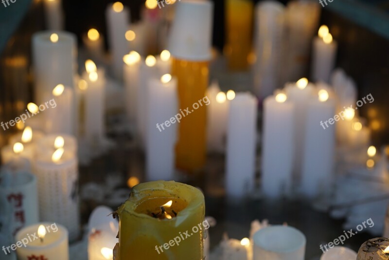 Candle Candlelight Buddhism Prayer Free Photos