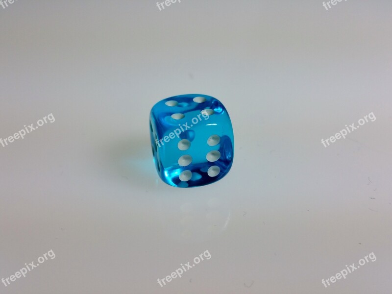 Cube Blue Luck Play Transparent