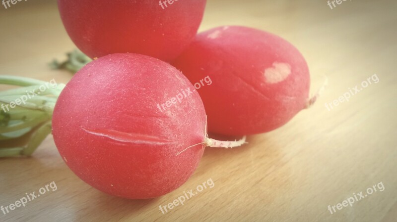 Radishes Vegetables Red Healthy Eat