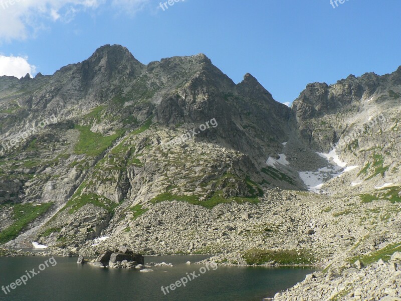 Tatry Mountains Snow Landscape Spring