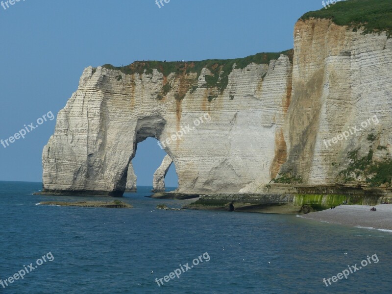 Cliff Normandy Le Tilleul Cliffs Coast