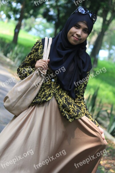 Hijab Girl Fashion Female Portrait