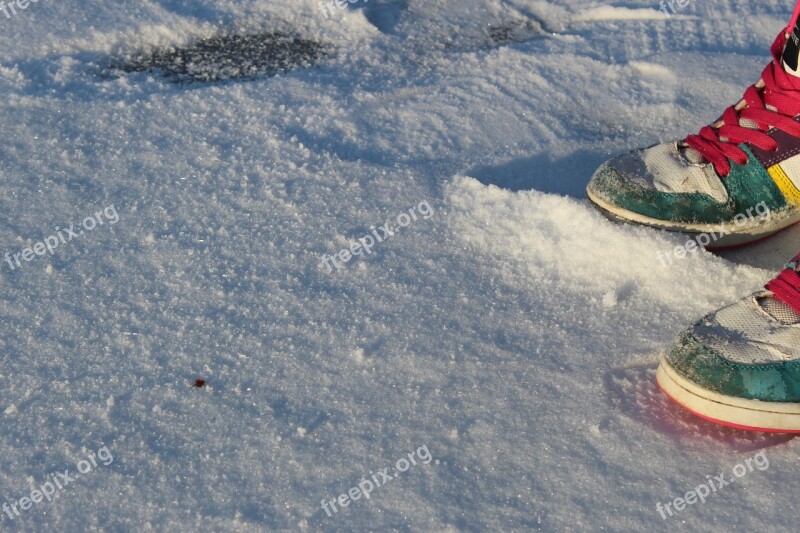 Snow Boots Detail Shoelace Free Photos