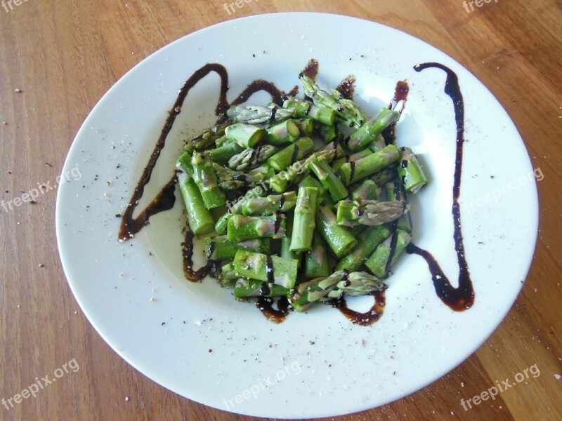 Asparagus Salad Vinegar Tasty Food