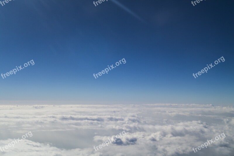 Blue Sky Sky White Cloud Sunshine Aerial