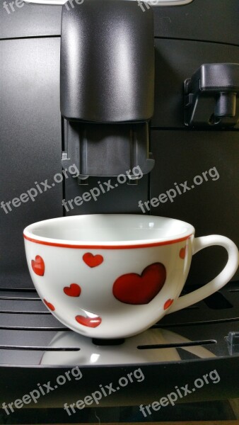 Coffee Tea Cup Valentine's Day Heart