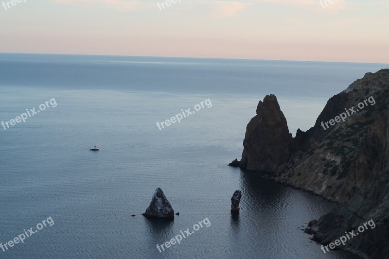 Sea Mountains Bay Horizon Fiolent