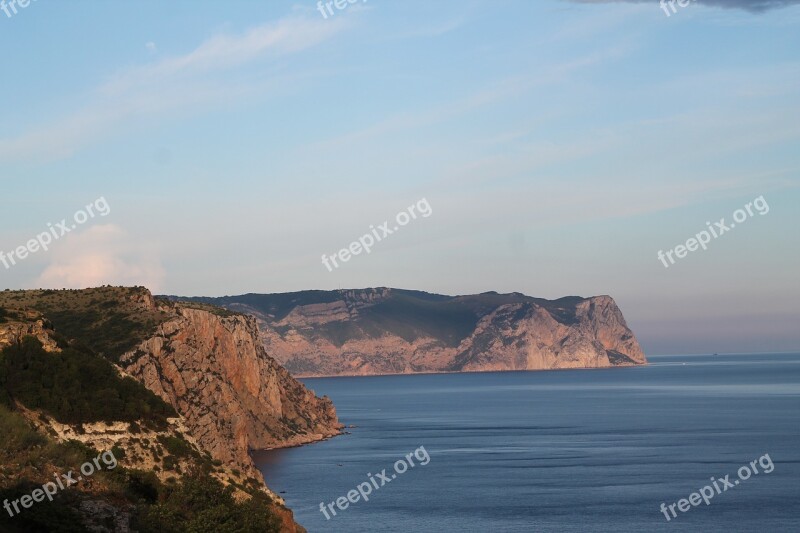 Sea Mountains Fiolent Crimea Sky