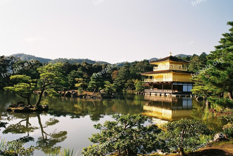 Japan Kyoto Kinkakuji Temple Tourist Destination Historic Sites