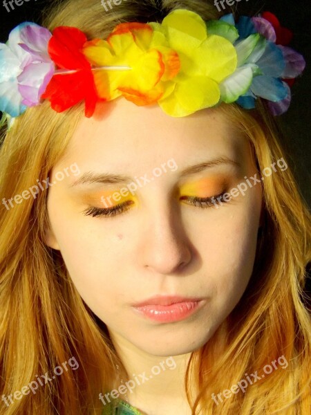 Girl Portrait Princess Blond Hair Eye