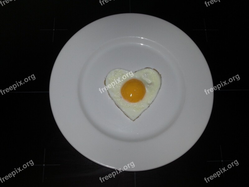 Egg Fried Heart Joy Decoration