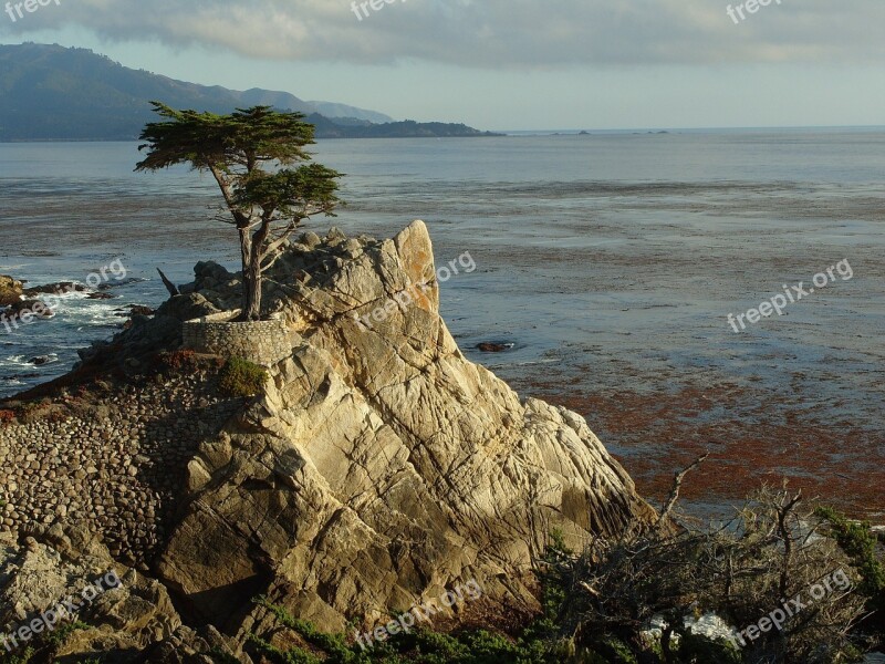 Ocean View Isolated Mountain Top Sea