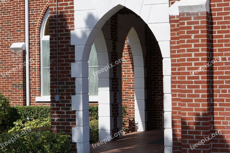 Church Architecture Arch Christian Brick