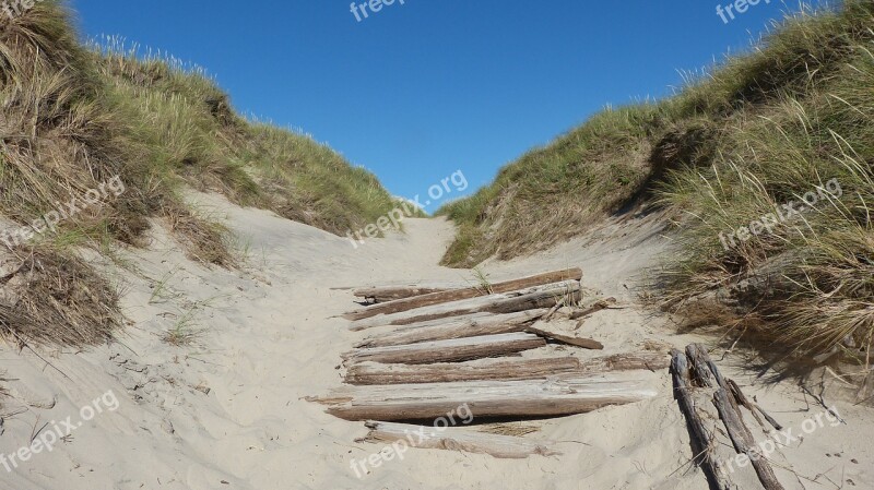 North Sea Away Dunes Dune Landscape Path