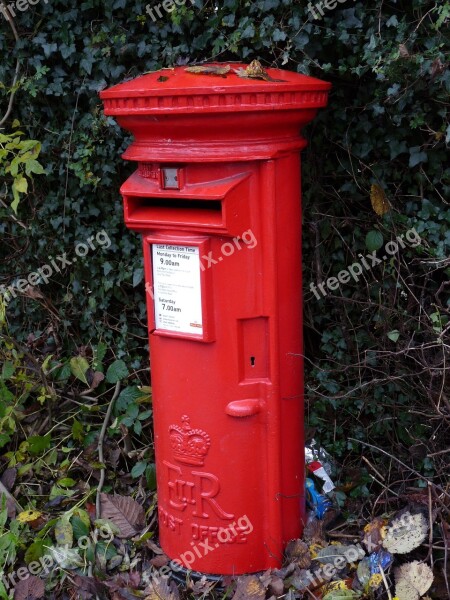 Post Box Red English Red Post Box