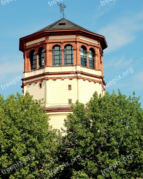 Castle Tower Trees Düsseldorf Schlossgarten Castle Park