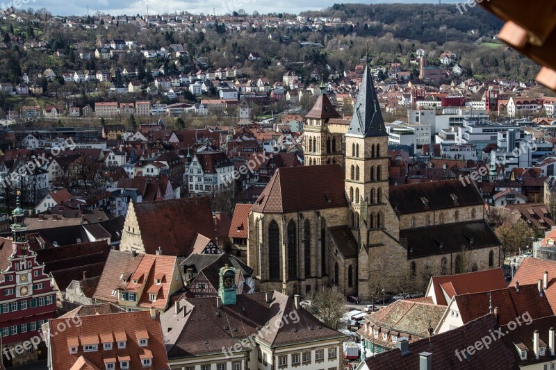 Esslingen City Church View City Steeple