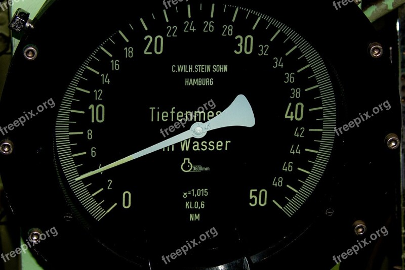 Depth Gauge Gauge Pointer Clock Pressure