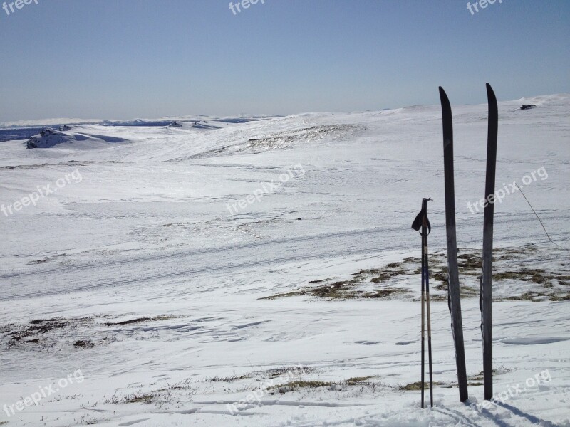 Mountain Snow Winter Ski White