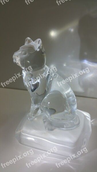 Cat Glass Crystal Figure Free Photos