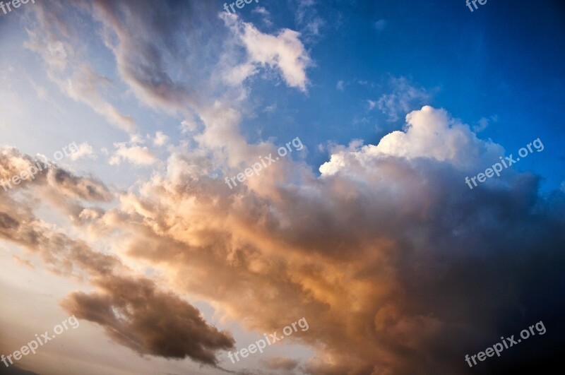 Cloud Sky Blue Summer Sunlight