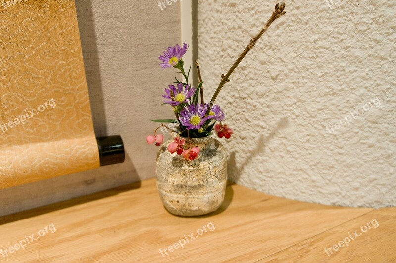 Flower Arrangement Hanging Scroll Japan Free Photos