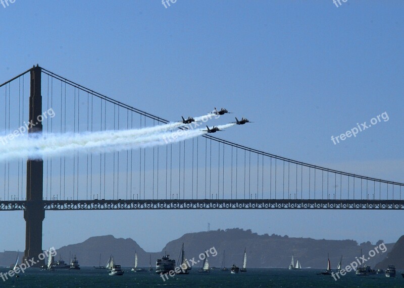 Air Show Blue Angels Formation Military Aircraft