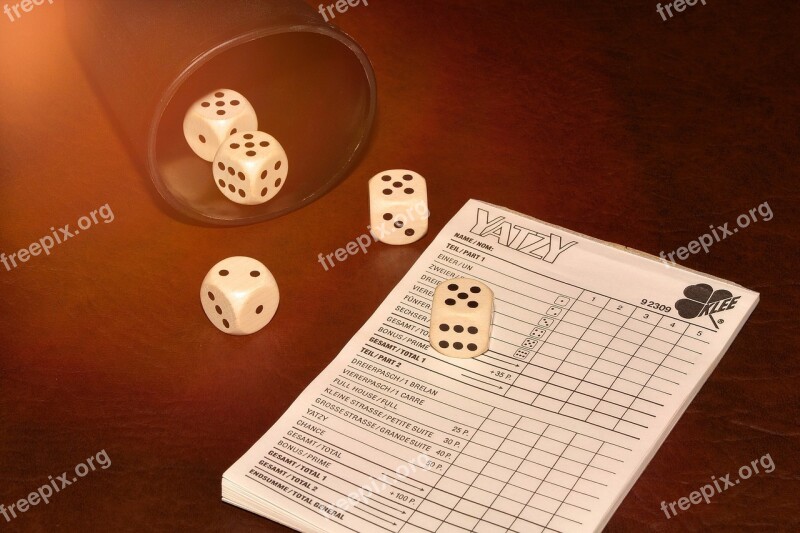 Craps Cube Notepad Play Luck