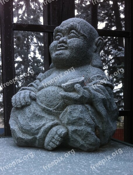 Buddha Statue Icy Buddhism Sculpture