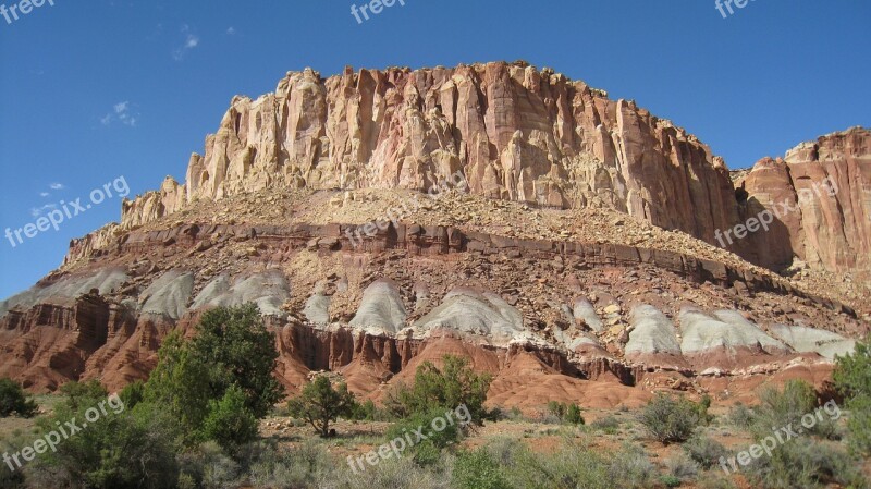 Capitol Reef Rock National Park Usa Utah