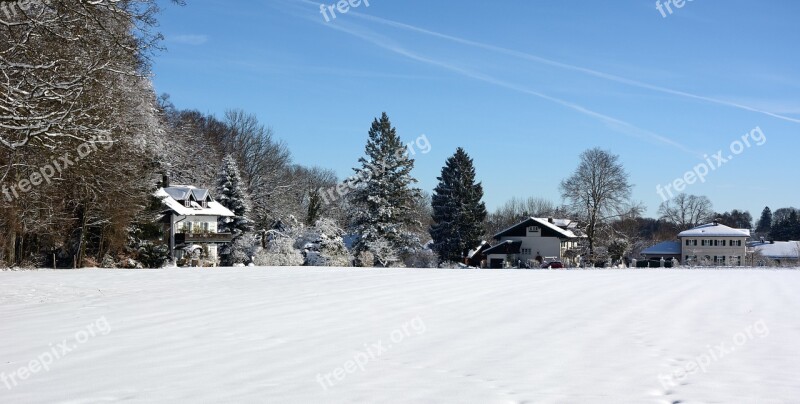 Winter Snow Landscape Chiemgau Bavaria