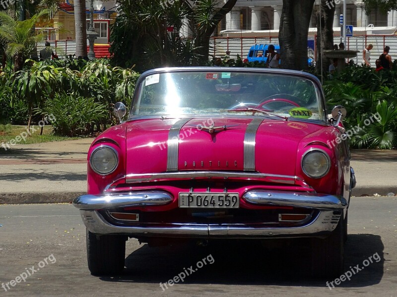 Car Retro Pink Cuba Free Photos