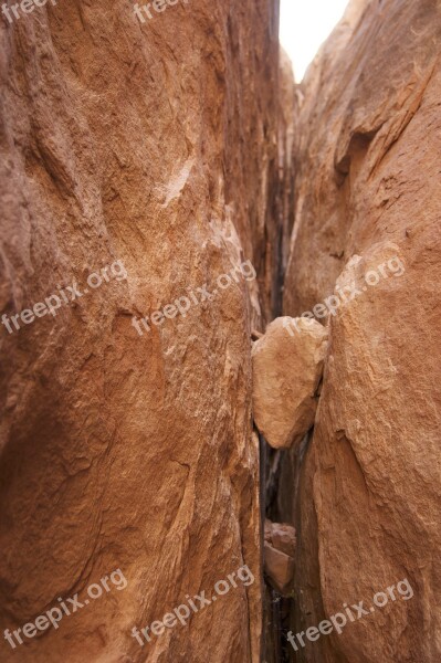 Rock Boulder Crevasse Nature Stone