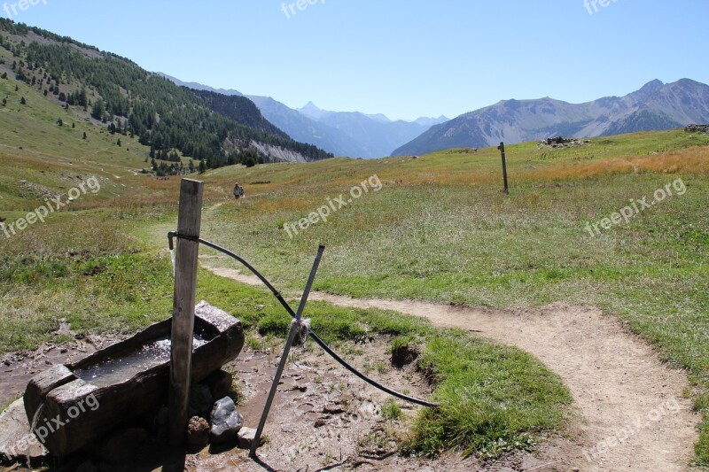 Mountain Landscape Water Source Hiking Free Photos